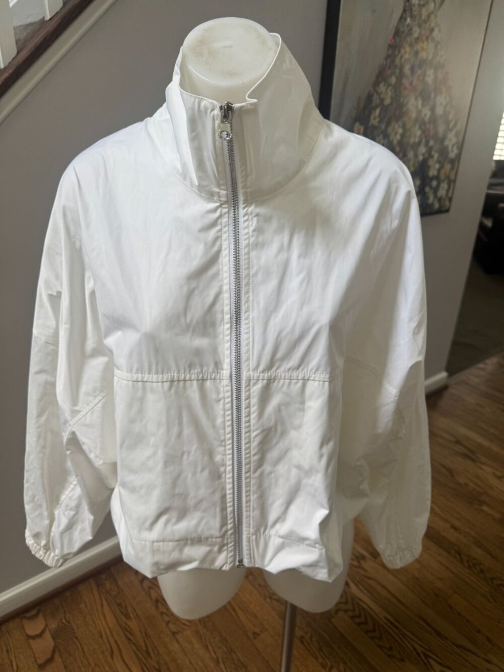 PLANET by Lauren G White Nylon Cropped Windbreaker Jacket OS